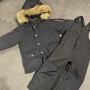 Baby Gap Toddler 3 Years Winter Coat and Snow Pants. Removable Fur on Hood